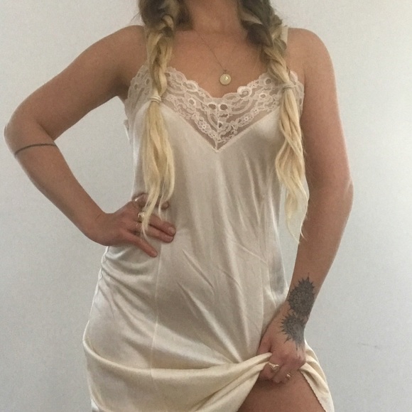 Vintage Other - Vtg silky slip dress